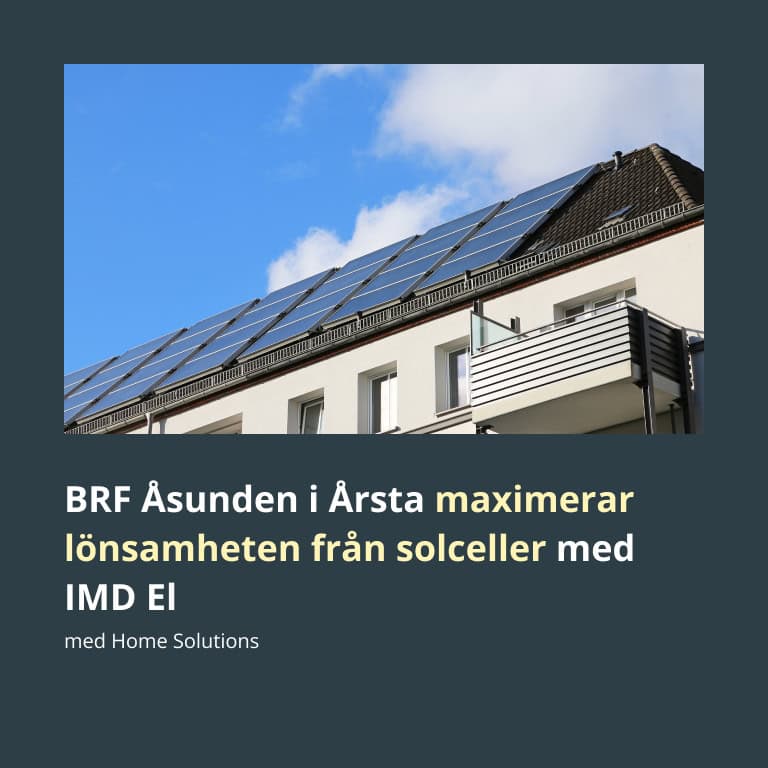 Case-bild för IMD El för BRF Åsunden