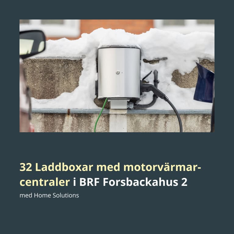 Case-bild för motorvärmarcentraler för BRF Forsbackahus 2
