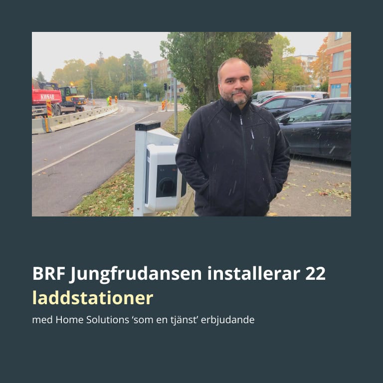 Case-bild för laddstationer för BRF Jungfrudansen