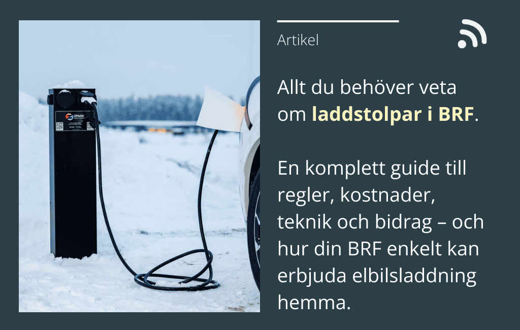 Laddstolpar för BRF. Elbilsladdning för bostadsrättsföreningar